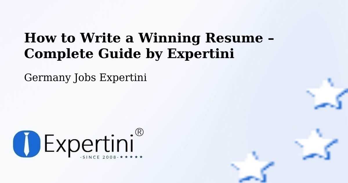 Resume Writing Guide for Job Seekers – Frammersbach - Frammersbach, Germany Jobs Expertini